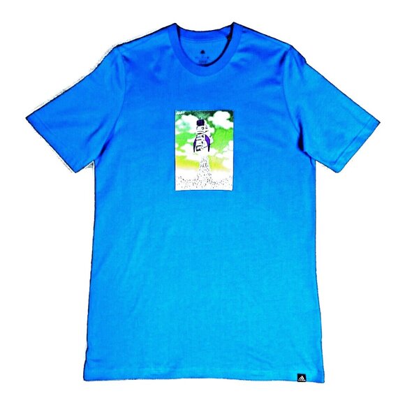 New Adidas T-shirt, Men's Pulse Blue Boost Rocket. (HK6760) Sizes LT - NWT - Picture 2 of 7
